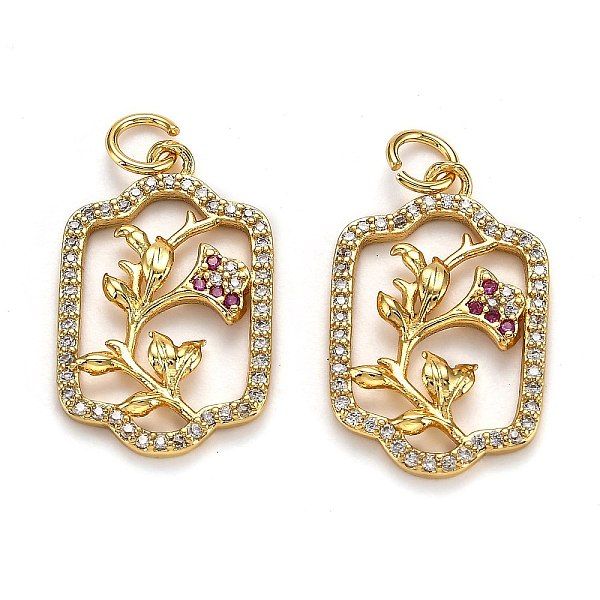 PandaHall Brass Micro Pave Cubic Zirconia Pendants, Long-Lasting Plated, with Jump Ring, Rectangle with Flower, Real 18K Gold Plated..., Multicolor
PandaHall Brass Micro Pave Cubic Zirconia Pendants, Long-Lasting Plated, with Jump Ring, Rectangle with Flower, Real 18K Gold Plated..., Multicolor