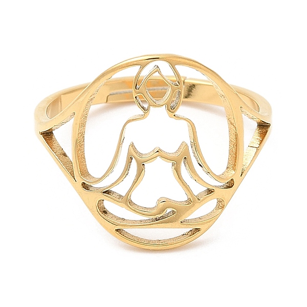 PandaHall Ion Plating(IP) 304 Stainless Steel Holllow Human Adjustable Ring for Women, Real 18K Gold Plated, US Size 6(16.5mm) 304 Stainless...
PandaHall Ion Plating(IP) 304 Stainless Steel Holllow Human Adjustable Ring for Women, Real 18K Gold Plated, US Size 6(16.5mm) 304 Stainless...
