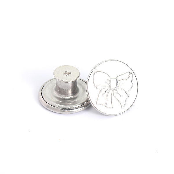 PandaHall Alloy Button Pins for Jeans, Nautical Buttons, Garment Accessories, Round with Bowknot, Platinum, 17mm Alloy Round
PandaHall Alloy Button Pins for Jeans, Nautical Buttons, Garment Accessories, Round with Bowknot, Platinum, 17mm Alloy Round