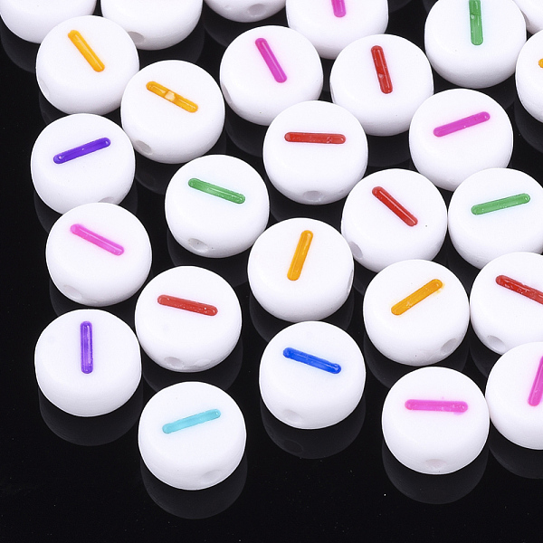 PandaHall Initial Acrylic Beads, Horizontal Hole, Flat Round, Mixed Color, Letter.I, 7x3.5~4mm, Hole: 1.2mm, about 3700pcs/500g Acrylic..., Multicolor
PandaHall Initial Acrylic Beads, Horizontal Hole, Flat Round, Mixed Color, Letter.I, 7x3.5~4mm, Hole: 1.2mm, about 3700pcs/500g Acrylic..., Multicolor
