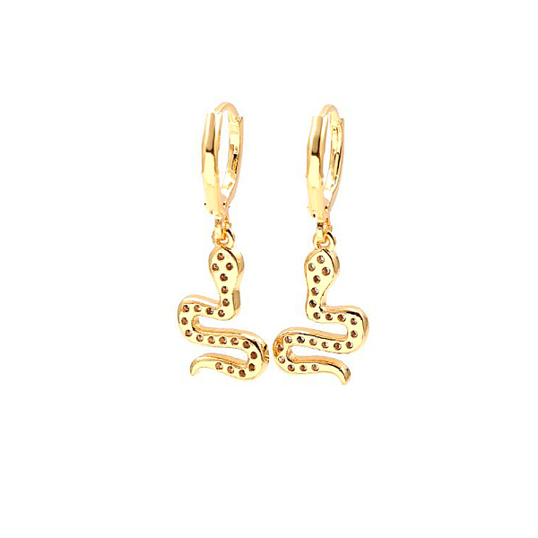 PandaHall SHEGRACE Brass Micro Pave Grade AAA Cubic Zirconia Huggie Hoop Earrings, Snake, Clear, Real 18K Gold Plated, 29x10mm Cubic...
PandaHall SHEGRACE Brass Micro Pave Grade AAA Cubic Zirconia Huggie Hoop Earrings, Snake, Clear, Real 18K Gold Plated, 29x10mm Cubic...