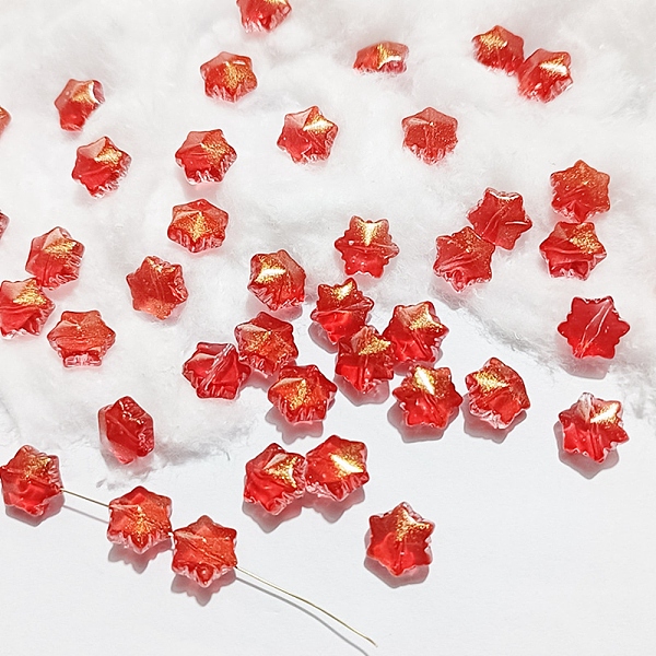 PandaHall Transparent Glass Beads, Christmas Snowflake, Red, 11.5x10.5x7.5mm, Hole: 1mm Glass Snowflake Red
PandaHall Transparent Glass Beads, Christmas Snowflake, Red, 11.5x10.5x7.5mm, Hole: 1mm Glass Snowflake Red