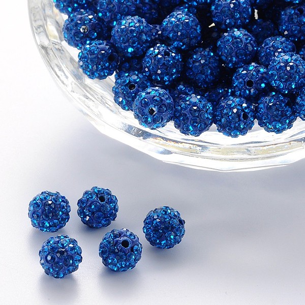 PandaHall Pave Disco Ball Beads, Polymer Clay Rhinestone Beads, Grade A, Round, Capri Blue, PP12(1.8~1.9mm), 8mm, Hole: 1mm Polymer..., Cyan
PandaHall Pave Disco Ball Beads, Polymer Clay Rhinestone Beads, Grade A, Round, Capri Blue, PP12(1.8~1.9mm), 8mm, Hole: 1mm Polymer..., Cyan