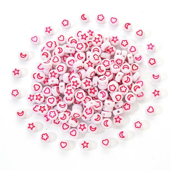 PandaHall White Opaque Acrylic Beads, Flat Round with Heart & Flower & Moon & Star, Hot Pink, 7x4mm, Hole: 1.6mm, 200pcs/set Acrylic Flat...
PandaHall White Opaque Acrylic Beads, Flat Round with Heart & Flower & Moon & Star, Hot Pink, 7x4mm, Hole: 1.6mm, 200pcs/set Acrylic Flat...