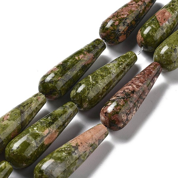 PandaHall Natural Unakite Beads Strands, Teardrop, 30~30.5x10~10.5mm, Hole: 1.4mm, about 6pcs/strand, 7.13~7.20 inch(18.1~18.3cm) Unakite...
PandaHall Natural Unakite Beads Strands, Teardrop, 30~30.5x10~10.5mm, Hole: 1.4mm, about 6pcs/strand, 7.13~7.20 inch(18.1~18.3cm) Unakite...