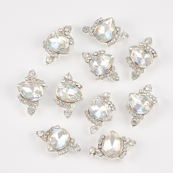 PandaHall Alloy Rhinestone Cabochons, Nail Art Decoration Accessories, teardrop, Silver Color Plated, Crystal AB, 14x8.5x5mm..., Clear
PandaHall Alloy Rhinestone Cabochons, Nail Art Decoration Accessories, teardrop, Silver Color Plated, Crystal AB, 14x8.5x5mm..., Clear