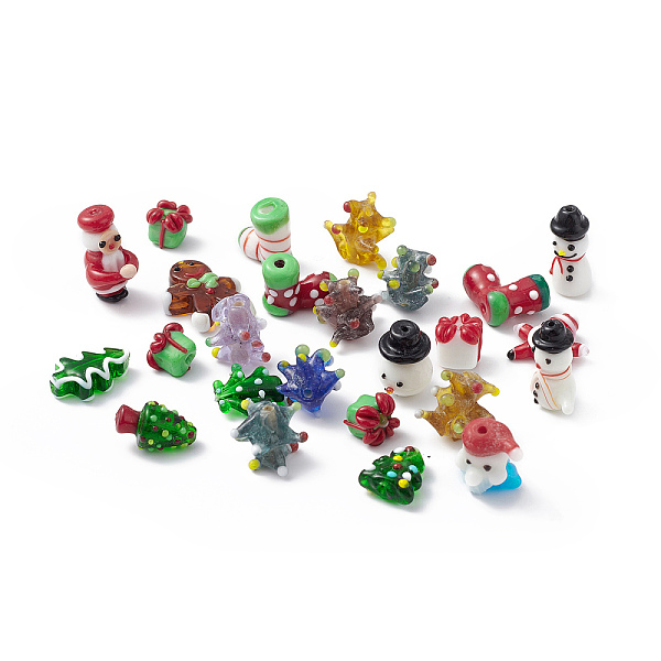 PandaHall Christmas Theme Handmade Lampwork Beads, Mixed Shapes, Mixed Color, 10.5~27.5x11~23.5x7.5~23mm, Hole: 1.2~2mm Lampwork Mixed..., Multicolor
PandaHall Christmas Theme Handmade Lampwork Beads, Mixed Shapes, Mixed Color, 10.5~27.5x11~23.5x7.5~23mm, Hole: 1.2~2mm Lampwork Mixed..., Multicolor