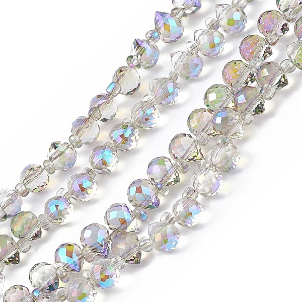 PandaHall Transparent Electroplate Glass Beads Strands, Faceted, Top Drilled Teardrop, Half Rainbow Plated, Lilac, 8x6~6.5mm, Hole: 0.8mm..., Purple
PandaHall Transparent Electroplate Glass Beads Strands, Faceted, Top Drilled Teardrop, Half Rainbow Plated, Lilac, 8x6~6.5mm, Hole: 0.8mm..., Purple
