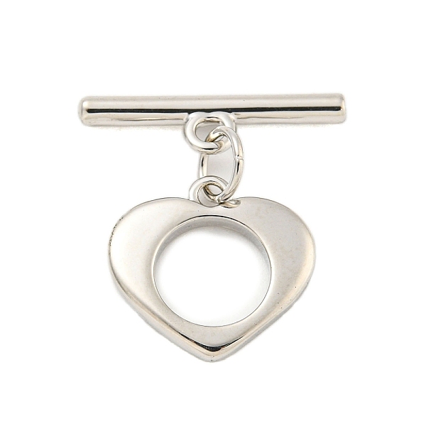 PandaHall Brass Toggle Clasps, Heart, Platinum, Ring: 13x14x1.8mm, Hole: 1.6mm, Bar: 17.7x4.8x1.8mm, Hole: 1.6mm Brass Heart
PandaHall Brass Toggle Clasps, Heart, Platinum, Ring: 13x14x1.8mm, Hole: 1.6mm, Bar: 17.7x4.8x1.8mm, Hole: 1.6mm Brass Heart