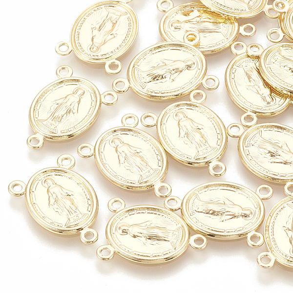 PandaHall Brass Chandelier Component Links, 3 Loop Connectors, Oval with Virgin, Nickel Free, Real 18K Gold Plated, 17x12x1mm, Hole: 1mm...
PandaHall Brass Chandelier Component Links, 3 Loop Connectors, Oval with Virgin, Nickel Free, Real 18K Gold Plated, 17x12x1mm, Hole: 1mm...