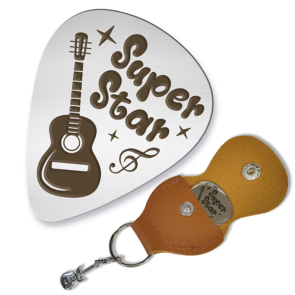 PandaHall 201 Stainless Steel Guitar Picks, with Sandy Brown PU Leather Guitar Picks Holder, Plectrum Guitar Accessories, Guitar, Picks...
PandaHall 201 Stainless Steel Guitar Picks, with Sandy Brown PU Leather Guitar Picks Holder, Plectrum Guitar Accessories, Guitar, Picks...