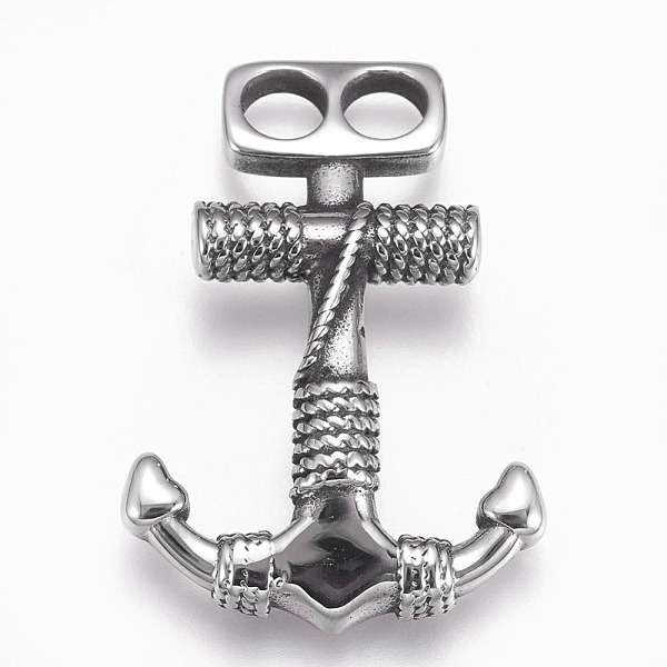 PandaHall 304 Stainless Steel Hook Clasps, For Leather Cord Bracelets Making, Anchor, Antique Silver, 39x27x5mm, Hole: 5mm 304 Stainless...
PandaHall 304 Stainless Steel Hook Clasps, For Leather Cord Bracelets Making, Anchor, Antique Silver, 39x27x5mm, Hole: 5mm 304 Stainless...