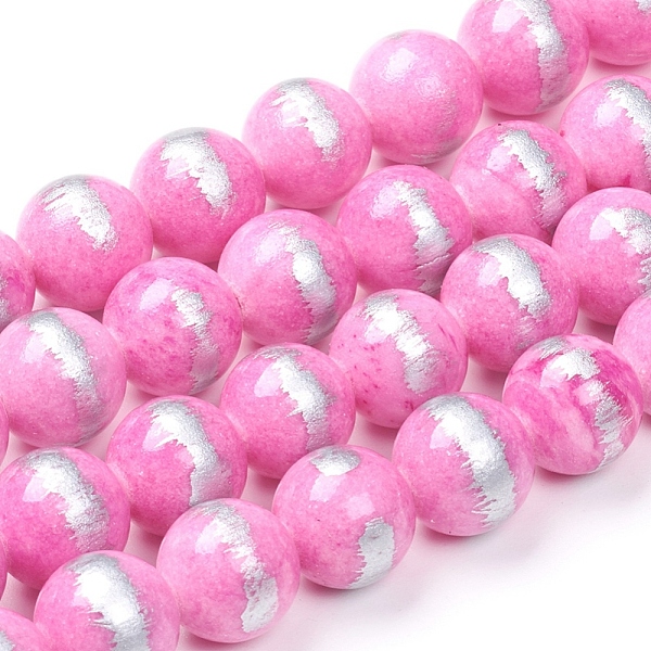 PandaHall Natural Mashan Jade Beads Strands, Brushed Silver Color, Dyed, Round, Pearl Pink, 10mm, Hole: 0.8mm, about 40pcs/strand, 15.94...
PandaHall Natural Mashan Jade Beads Strands, Brushed Silver Color, Dyed, Round, Pearl Pink, 10mm, Hole: 0.8mm, about 40pcs/strand, 15.94...