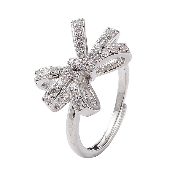 PandaHall Rack Plating Brass Micro Pave Cubic Zirconia Adjustable Finger Rings, Long-Lasting Plated, Lead Free & Cadmium Free, Bowknot...
PandaHall Rack Plating Brass Micro Pave Cubic Zirconia Adjustable Finger Rings, Long-Lasting Plated, Lead Free & Cadmium Free, Bowknot...