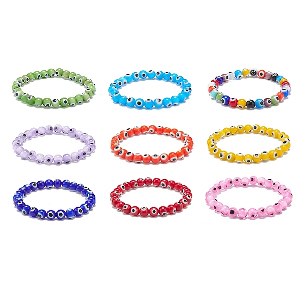 PandaHall 9Pcs 9 Color Handmade Evil Eye Lampwork Round Beaded Stretch Bracelets Set for Children, Mixed Color, Inner Diameter: 1-7/8 inch..., Multicolor
PandaHall 9Pcs 9 Color Handmade Evil Eye Lampwork Round Beaded Stretch Bracelets Set for Children, Mixed Color, Inner Diameter: 1-7/8 inch..., Multicolor