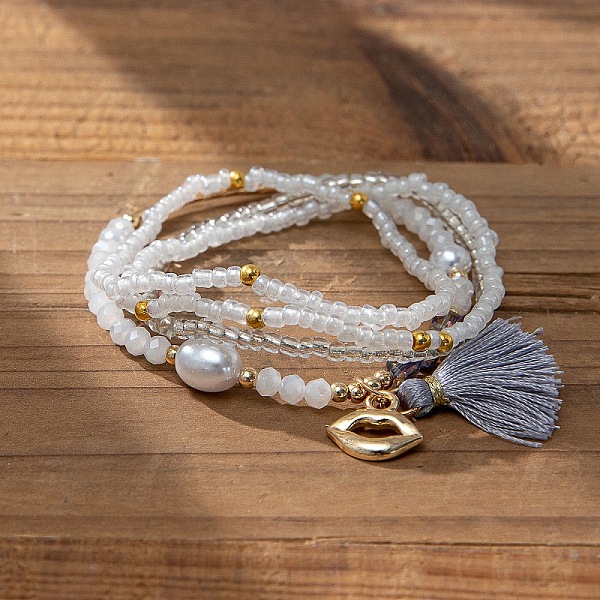 PandaHall Bohemian Vacation Style Glass Beaded Stackable Stretch Bracelets Set for Women Glass
PandaHall Bohemian Vacation Style Glass Beaded Stackable Stretch Bracelets Set for Women Glass