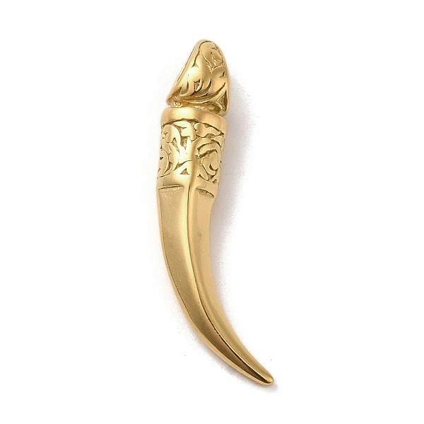 PandaHall Vacuum Plating 304 Stainless Steel Pendants, Scabbard/Tusk Shape Charm, Golden, 32x6x5.5mm, Hole: 3x5mm 304 Stainless Steel Others
PandaHall Vacuum Plating 304 Stainless Steel Pendants, Scabbard/Tusk Shape Charm, Golden, 32x6x5.5mm, Hole: 3x5mm 304 Stainless Steel Others