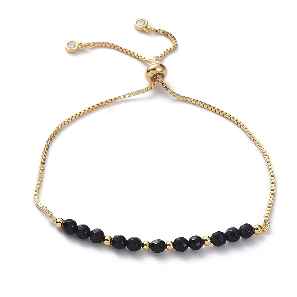 PandaHall Adjustable Natural Black Agate Slider Bracelets, Bolo Bracelets, with Brass Box Chains, Cubic Zirconia, Brass Round Beads and...
PandaHall Adjustable Natural Black Agate Slider Bracelets, Bolo Bracelets, with Brass Box Chains, Cubic Zirconia, Brass Round Beads and...