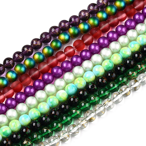 PandaHall Mixed Painted Round Glass Beads Strands, Mixed Color, 8mm, Hole: 1mm, about 105pcs/strand, 31.8 inch Glass Round Multicolor
PandaHall Mixed Painted Round Glass Beads Strands, Mixed Color, 8mm, Hole: 1mm, about 105pcs/strand, 31.8 inch Glass Round Multicolor
