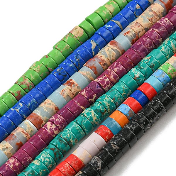 PandaHall Synthetic Imperial Jasper Dyed Beads Strands, Disc, Heishi Beads, Mixed Color, 6~6.5x3~3.5mm, Hole: 1.2mm, about 107pcs/strand..., Multicolor
PandaHall Synthetic Imperial Jasper Dyed Beads Strands, Disc, Heishi Beads, Mixed Color, 6~6.5x3~3.5mm, Hole: 1.2mm, about 107pcs/strand..., Multicolor