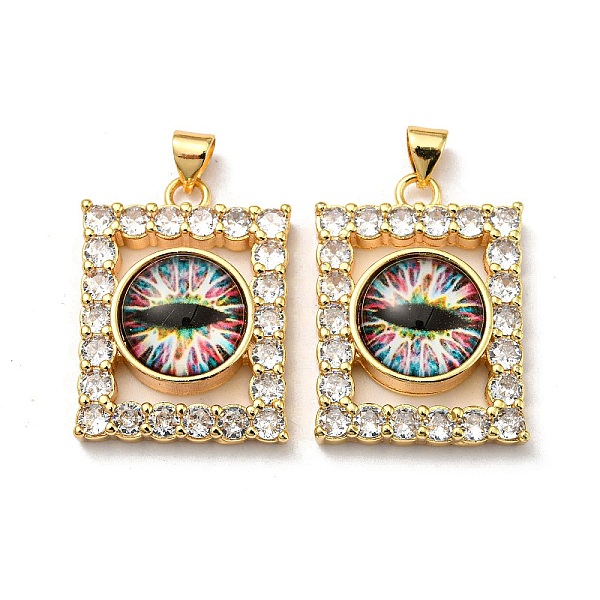 PandaHall Real 18K Gold Plated Brass Pendants, with Glass and Acrylic, Rectangle with Evil Eye Charms, Colorful, 27x20x7mm, Hole: 4.5x4mm...
PandaHall Real 18K Gold Plated Brass Pendants, with Glass and Acrylic, Rectangle with Evil Eye Charms, Colorful, 27x20x7mm, Hole: 4.5x4mm...