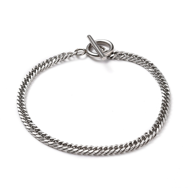 PandaHall 304 Stainless Steel Diamond Cut Chunky Curb Chains, Cuban Link Chains Bracelets, with Toggle Clasps, Stainless Steel Color, 7-1/4...
PandaHall 304 Stainless Steel Diamond Cut Chunky Curb Chains, Cuban Link Chains Bracelets, with Toggle Clasps, Stainless Steel Color, 7-1/4...