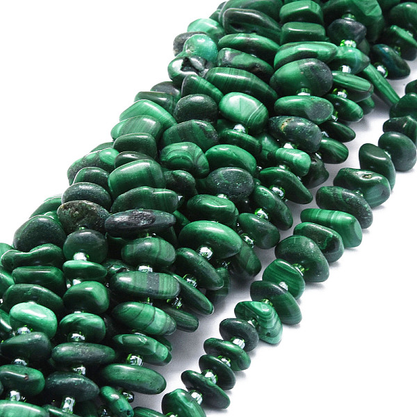 PandaHall Synthetic Malachite Beads Strands, Nuggets, 8~11x9~14x1.5~5mm, Hole: 0.8mm, about 74pcs/strand, 15.55''(39.5cm) Malachite Nuggets
PandaHall Synthetic Malachite Beads Strands, Nuggets, 8~11x9~14x1.5~5mm, Hole: 0.8mm, about 74pcs/strand, 15.55''(39.5cm) Malachite Nuggets