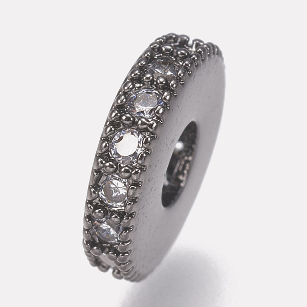 PandaHall Brass Micro Pave Cubic Zirconia Bead Spacers, Flat Round, Clear, Gunmetal, 8x2mm, Hole: 3mm Brass+Cubic Zirconia Flat Round Clear
PandaHall Brass Micro Pave Cubic Zirconia Bead Spacers, Flat Round, Clear, Gunmetal, 8x2mm, Hole: 3mm Brass+Cubic Zirconia Flat Round Clear