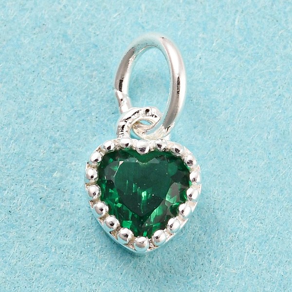 PandaHall 925 Sterling Silver Birthstone Charms, with Single Cubic Zirconia, Faceted Heart, Silver, Green, 7x5x3mm, Hole: 3mm Cubic Zirconia...
PandaHall 925 Sterling Silver Birthstone Charms, with Single Cubic Zirconia, Faceted Heart, Silver, Green, 7x5x3mm, Hole: 3mm Cubic Zirconia...