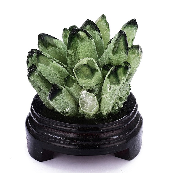 PandaHall Natural Green Quartz Cluster Home Display Decorations, with Natural Wood Base, 10.5~12x11~13.5cm Green Quartz Others
PandaHall Natural Green Quartz Cluster Home Display Decorations, with Natural Wood Base, 10.5~12x11~13.5cm Green Quartz Others