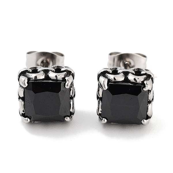 PandaHall Square 316 Surgical Stainless Steel Pave Cubic Zirconia Stud Earrings for Women Men, Antique Silver, Black, 9x9mm 316 Surgical...
PandaHall Square 316 Surgical Stainless Steel Pave Cubic Zirconia Stud Earrings for Women Men, Antique Silver, Black, 9x9mm 316 Surgical...