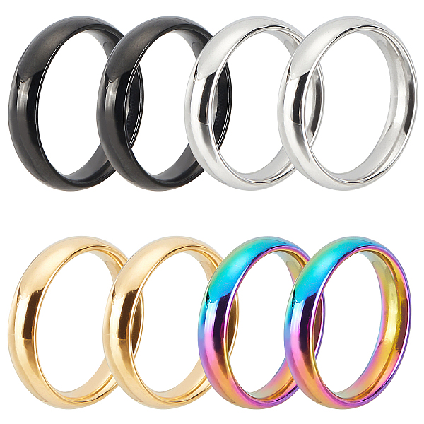 PandaHall DICOSMETIC 8Pcs 4 Colors 304 Stainless Steel Simple Plain Band Finger Ring for Women, Mixed Color, US Size 4 1/2(15.2mm)...
PandaHall DICOSMETIC 8Pcs 4 Colors 304 Stainless Steel Simple Plain Band Finger Ring for Women, Mixed Color, US Size 4 1/2(15.2mm)...