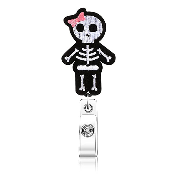 PandaHall Halloween Theme Wool Felt Clip-On Retractable Badge Holders, Tag Card Holders, Badge Reel, Skull, 85mm Wool Skull
PandaHall Halloween Theme Wool Felt Clip-On Retractable Badge Holders, Tag Card Holders, Badge Reel, Skull, 85mm Wool Skull