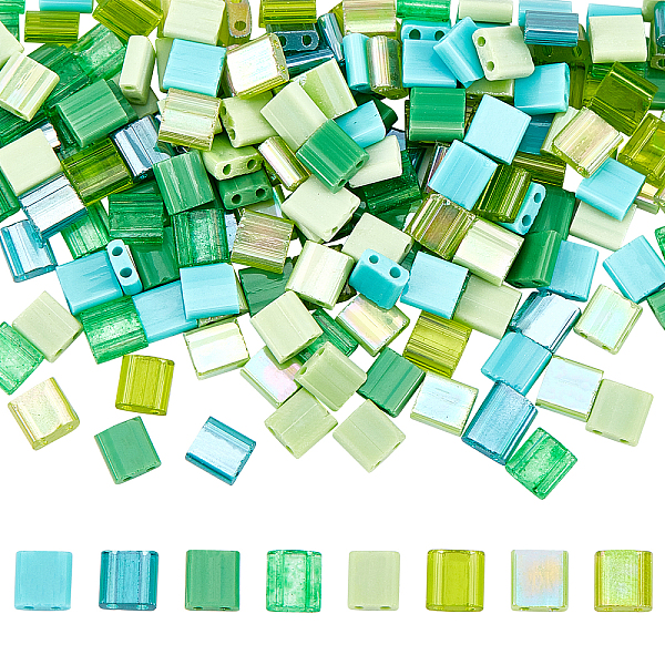 PandaHall 240Pcs 8 Style 2-Hole Glass Seed Beads, Rectangle, Light Green, 5x4.5~5.5x2~2.5mm, Hole: 0.5~0.8mm, 30pcs/style Glass Rectangle
PandaHall 240Pcs 8 Style 2-Hole Glass Seed Beads, Rectangle, Light Green, 5x4.5~5.5x2~2.5mm, Hole: 0.5~0.8mm, 30pcs/style Glass Rectangle