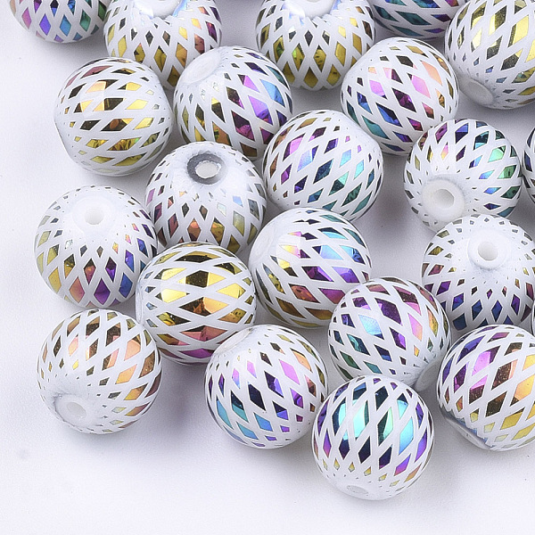 PandaHall Electroplate Glass Beads, Round with Rhombus Pattern, Colorful, 8~8.5mm, Hole: 1.5mm Glass Others
PandaHall Electroplate Glass Beads, Round with Rhombus Pattern, Colorful, 8~8.5mm, Hole: 1.5mm Glass Others