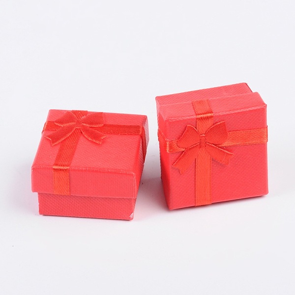 PandaHall Cardboard Ring Boxes, with Satin Ribbons Bowknot outside, Square, Red, 41x41x26mm Paper Square Red
PandaHall Cardboard Ring Boxes, with Satin Ribbons Bowknot outside, Square, Red, 41x41x26mm Paper Square Red