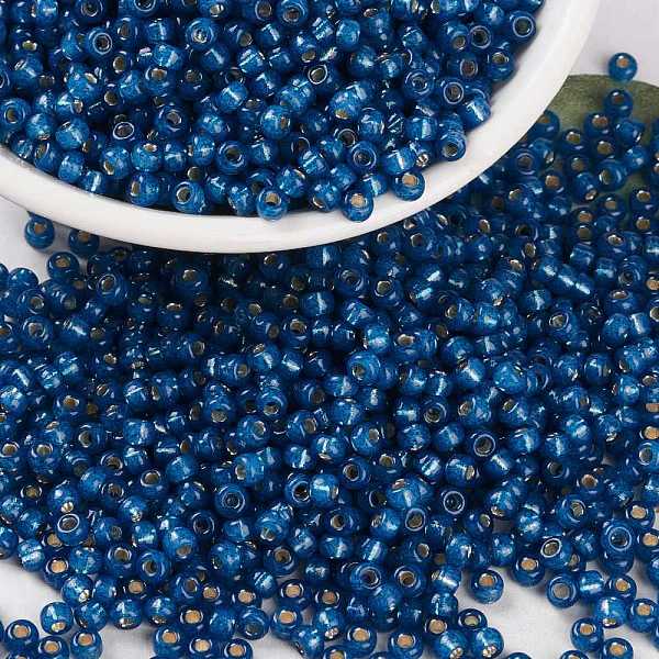 PandaHall MIYUKI Round Rocailles Beads, Japanese Seed Beads, 8/0, (RR648) Dyed Denim Blue Silverlined Alabaster, 3mm, Hole: 1mm, about...
PandaHall MIYUKI Round Rocailles Beads, Japanese Seed Beads, 8/0, (RR648) Dyed Denim Blue Silverlined Alabaster, 3mm, Hole: 1mm, about...