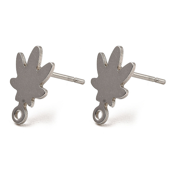 PandaHall Leaf Shape 201 Stainless Steel Stud Earrings Findings, with 304 Stainless Steel Pins & Horizontal Loops, Stainless Steel Color...
PandaHall Leaf Shape 201 Stainless Steel Stud Earrings Findings, with 304 Stainless Steel Pins & Horizontal Loops, Stainless Steel Color...