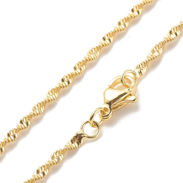 PandaHall Brass Singapore Chains Necklace for Women, Cadmium Free & Lead Free, Real 18K Gold Plated, 17.44 inch(44.3cm) Brass
PandaHall Brass Singapore Chains Necklace for Women, Cadmium Free & Lead Free, Real 18K Gold Plated, 17.44 inch(44.3cm) Brass