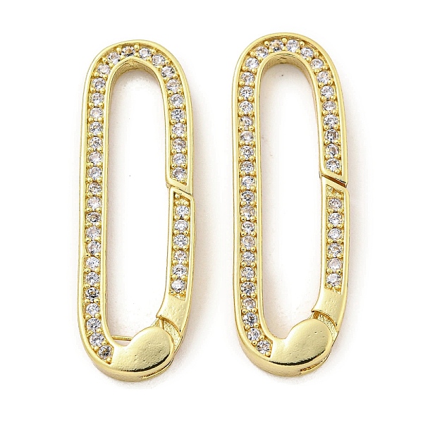 PandaHall Rack Plating Brass Micro Pave CLear Cubic Zirconia Spring Gate Clasps,Long-Lasting Plated, Lead Free & Cadmium Free, Oval, Real...
PandaHall Rack Plating Brass Micro Pave CLear Cubic Zirconia Spring Gate Clasps,Long-Lasting Plated, Lead Free & Cadmium Free, Oval, Real...