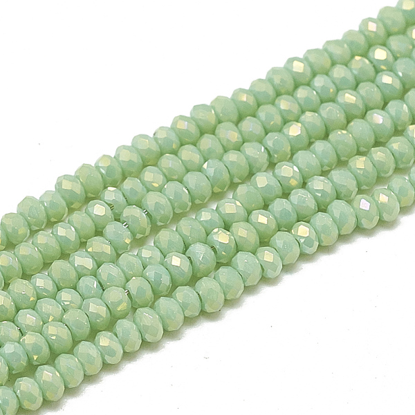 PandaHall Electroplate Opaque Solid Color Glass Beads Strands, Faceted, Rondelle, Light Green, 2.5x1.5mm, Hole: 0.8mm, about...
PandaHall Electroplate Opaque Solid Color Glass Beads Strands, Faceted, Rondelle, Light Green, 2.5x1.5mm, Hole: 0.8mm, about...