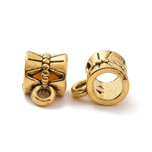 PandaHall Tibetan Style Alloy Tube Bails, Loop Bails, Grooved Tube, Antique Golden, 10x7.5x7mm, Hole: 1.6mm, Inner Diameter: 4.6mm...
PandaHall Tibetan Style Alloy Tube Bails, Loop Bails, Grooved Tube, Antique Golden, 10x7.5x7mm, Hole: 1.6mm, Inner Diameter: 4.6mm...