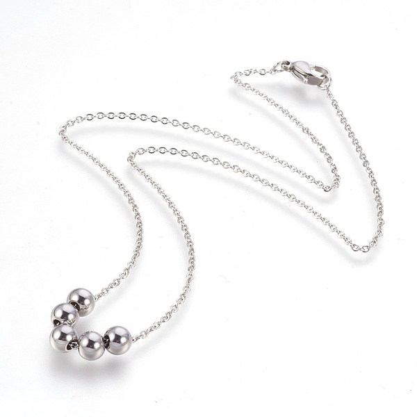 PandaHall Stainless Steel Pendant Necklaces, with Lobster Claw Clasps, Round, Stainless Steel Color, 16.25 inch(41.3cm), 1.5mm Stainless...
PandaHall Stainless Steel Pendant Necklaces, with Lobster Claw Clasps, Round, Stainless Steel Color, 16.25 inch(41.3cm), 1.5mm Stainless...