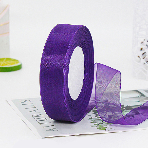 PandaHall Polyester Organza Ribbon, for Christmas Decoration, Indigo, 1 inch(25mm), about 49.21 Yards(45m)/Roll Polyester None Purple
PandaHall Polyester Organza Ribbon, for Christmas Decoration, Indigo, 1 inch(25mm), about 49.21 Yards(45m)/Roll Polyester None Purple