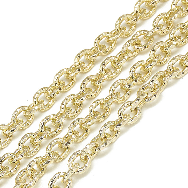 PandaHall Aluminum Cable Chains, Textured, Unwelded, Oval, Light Gold, 7x6x1.6mm Aluminum
PandaHall Aluminum Cable Chains, Textured, Unwelded, Oval, Light Gold, 7x6x1.6mm Aluminum