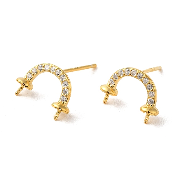 PandaHall 925 Sterling Silver with Cubic Zirconia Stud Earrings Findings, Arch, Real 18K Gold Plated, 8.5x11.5mm, Pin: 11x0.7mm Sterling...
PandaHall 925 Sterling Silver with Cubic Zirconia Stud Earrings Findings, Arch, Real 18K Gold Plated, 8.5x11.5mm, Pin: 11x0.7mm Sterling...