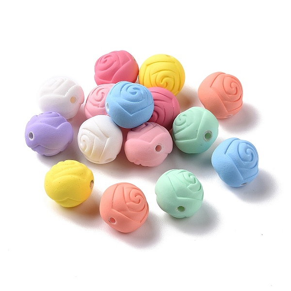 PandaHall Spray Painted ABS Plastic Beads, Rubberized Style, Round with Rose Pattern, Mixed Color, 15.5x14.5mm, Hole: 2mm, about 275pcs/500g..., Multicolor
PandaHall Spray Painted ABS Plastic Beads, Rubberized Style, Round with Rose Pattern, Mixed Color, 15.5x14.5mm, Hole: 2mm, about 275pcs/500g..., Multicolor
