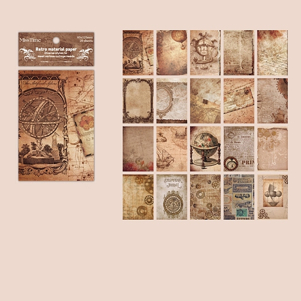PandaHall 40 Sheets 20 Styles Vintage Scrapbook Paper Pads, for DIY Album Scrapbook, Background Paper, Diary Decoration, Tool, 125x85mm, 2...
PandaHall 40 Sheets 20 Styles Vintage Scrapbook Paper Pads, for DIY Album Scrapbook, Background Paper, Diary Decoration, Tool, 125x85mm, 2...