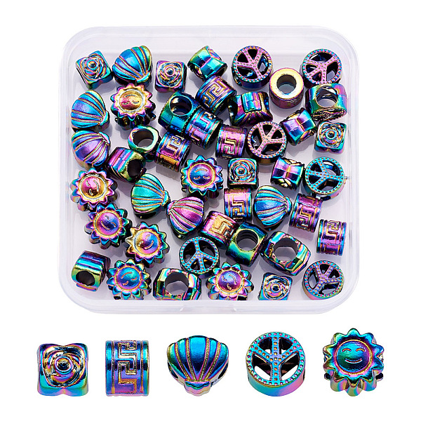 PandaHall Fashewelry 50Pcs 5 Style Rainbow Color Alloy European Beads, Large Hole Beads, Cadmium Free & Nickel Free & Lead Free, Mixed Shape...
PandaHall Fashewelry 50Pcs 5 Style Rainbow Color Alloy European Beads, Large Hole Beads, Cadmium Free & Nickel Free & Lead Free, Mixed Shape...