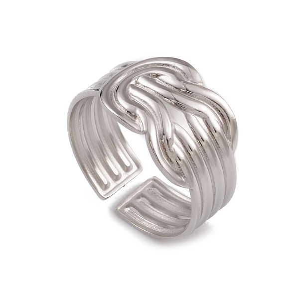 PandaHall 304 Stainless Steel Knot Open Cuff Rings for Women, Stainless Steel Color, US Size 6(16.5mm) 304 Stainless Steel
PandaHall 304 Stainless Steel Knot Open Cuff Rings for Women, Stainless Steel Color, US Size 6(16.5mm) 304 Stainless Steel